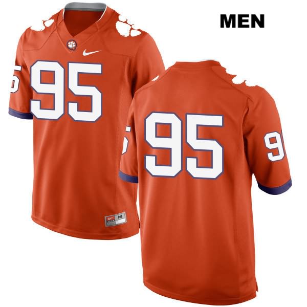 Men's Clemson Tigers #95 Isaac Moorhouse Stitched Orange Authentic Nike No Name NCAA College Football Jersey CGN8646OL
